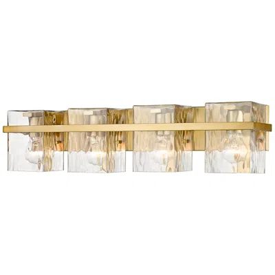 Z-lite Bennington 29.3" Wide Gold And Water Glass Vanity Light