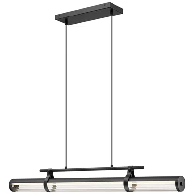 Z-lite Benoit By  44 Inch Matte Black 1 Light Linear Chandelier