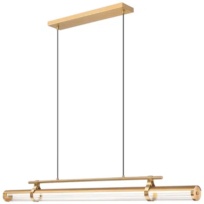 Z-lite Benoit By  56 Inch Modern Gold 1 Light Linear Chandelier