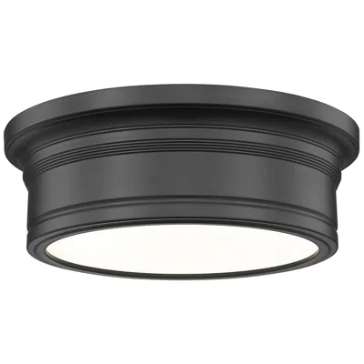 Z-lite Bentley By  12 Inch Matte Black 1 Light Flush Mount
