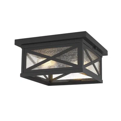 Z-lite Black 2 - Bulb Outdoor Flush Mount