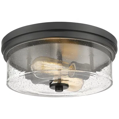 Z-lite Bohin 13" Wide Matte Black 2-light Ceiling Light