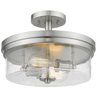 Z-lite Bohin By  Brushed Nickel 2 Light Semi Flush Mount