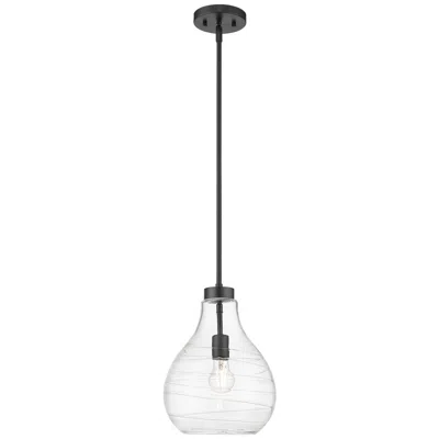 Z-lite Bon Air By  Matte Black 1 Light Pendant