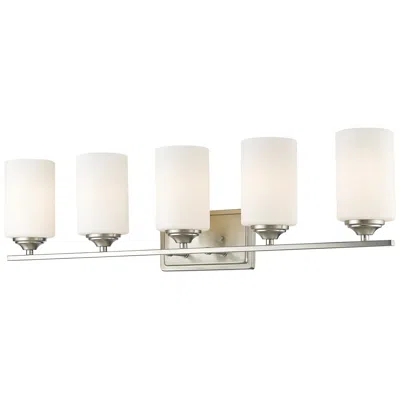Z-lite Bordeaux 30 3/4" Wide 5-light Brushed Nickel Vanity Bath Light