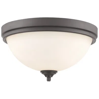 Z-lite Bordeaux By  Bronze 3 Light Flush Mount