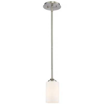 Z-lite Bordeaux By  Brushed Nickel 1 Light Mini Pendant