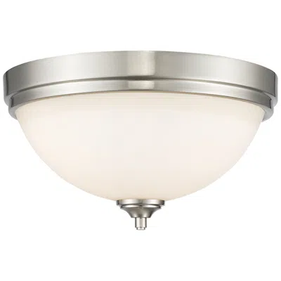 Z-lite Bordeaux By  Brushed Nickel 3 Light Flush Mount