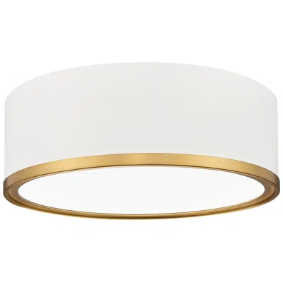 Z-lite Bradley 12 1/4" Wide White And Gold Led Ceiling Light