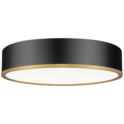 Z-lite Bradley By  Matte Black + Modern Gold 20.25 Inch 1 Light Flush Mount