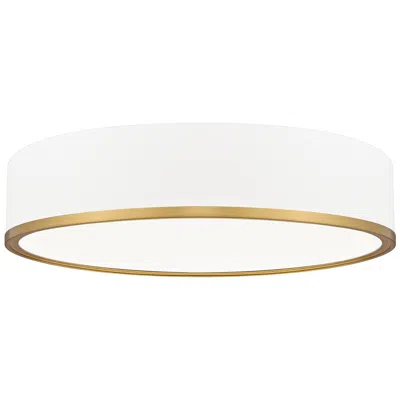 Z-lite Bradley By  Matte White + Modern Gold 20.25 Inch 1 Light Flush Mount
