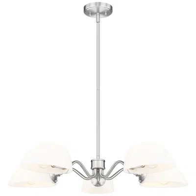 Z-lite Breton By  33 Inch Brushed Nickel 5 Light Chandelier
