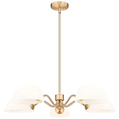 Z-lite Breton By  33 Inch Modern Gold 5 Light Chandelier