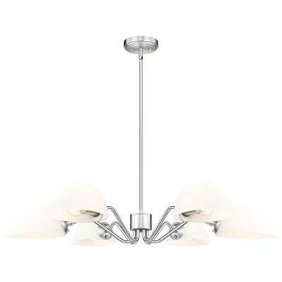 Z-lite Breton By  39 Inch Brushed Nickel 6 Light Chandelier