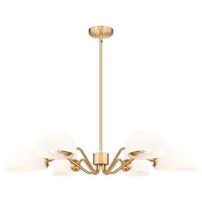 Z-lite Breton By  39 Inch Modern Gold 6 Light Chandelier