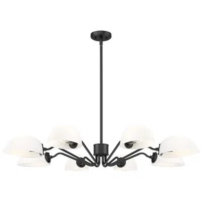 Z-lite Breton By  46 Inch Matte Black 8 Light Chandelier
