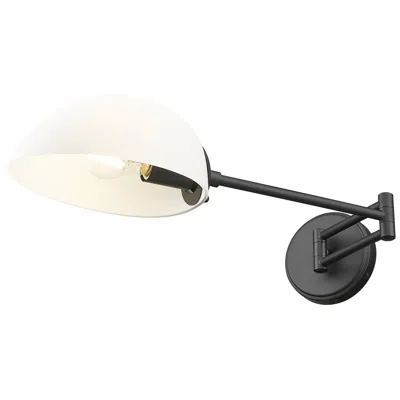 Z-lite Breton By  Matte Black 1 Light Wall Sconce