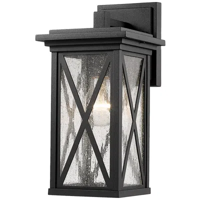 Z-lite Brookside 12 1/4" High Black Outdoor Wall Light
