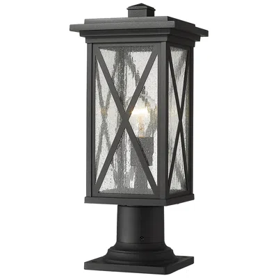 Z-lite Brookside 18 1/2" High Black Outdoor Pier Mount Light