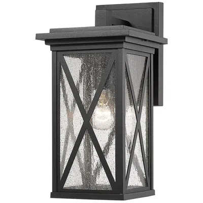 Z-lite Brookside By  Black 15.25 Inch 1 Light Outdoor Wall Sconce