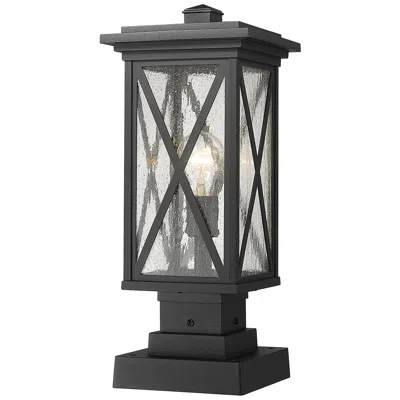Z-lite Brookside By  Black 18.25 Inch 1 Light Outdoor Pier Mounted Fixture
