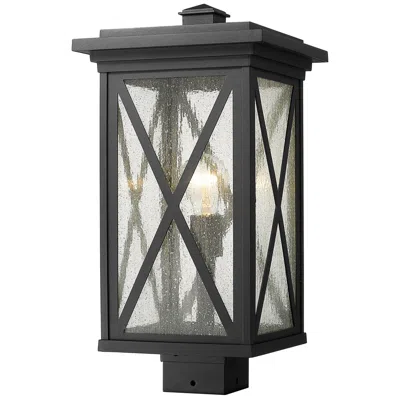 Z-lite Brookside By  Black 18.75 Inch 1 Light Outdoor Post Mount Fixture