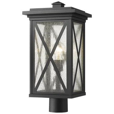 Z-lite Brookside By  Black 19.5 Inch 1 Light Outdoor Post Mount Fixture