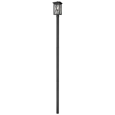 Z-lite Brookside By  Black 9.5 Inch 1 Light Outdoor Post Mount Fixture