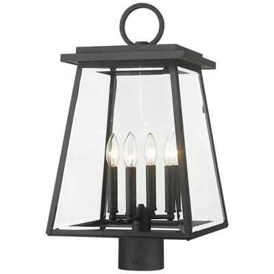 Z-lite Broughton 22 1/2" High Black 4-light Outdoor Post Light
