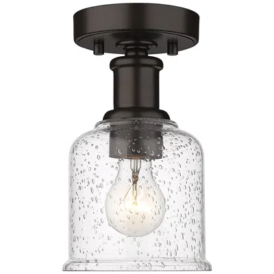 Z-lite Bryant By  Bronze 1 Light Flush Mount