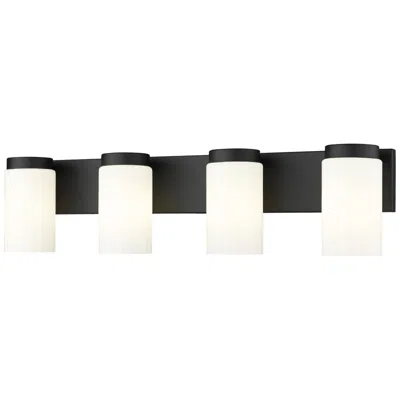 Z-lite Burk By  Matte Black 30 Inch 4 Light Vanity