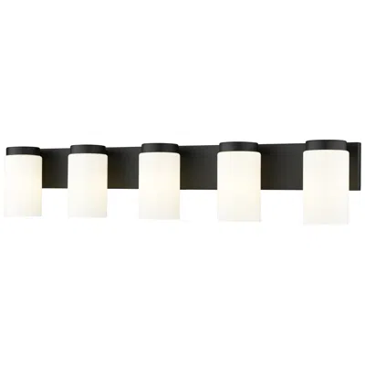 Z-lite Burk By  Matte Black 38 Inch 5 Light Vanity
