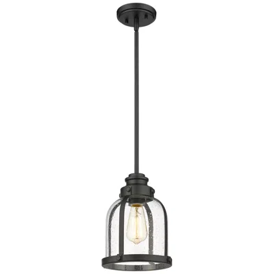Z-lite Burren By  Matte Black 8.75 Inch 1 Light Mini Pendant