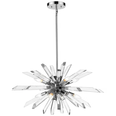 Z-lite Burst By  Chrome 8 Light Chandelier