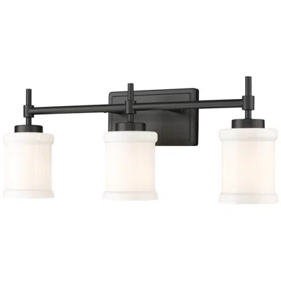 Z-lite Cadoc 23 1/2" Wide Matte Black 3-light Bath Light