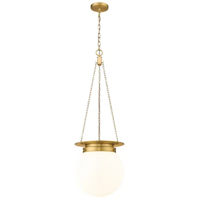 Z-lite Calhoun 13" Wide Heritage Brass Hanging Globe Pendant Light