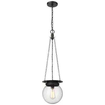 Z-lite Calhoun 9" Wide Matte Black Mini Pendant