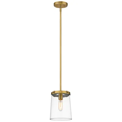 Z-lite Callista By  Rubbed Brass 7.5 Inch 1 Light Mini Pendant
