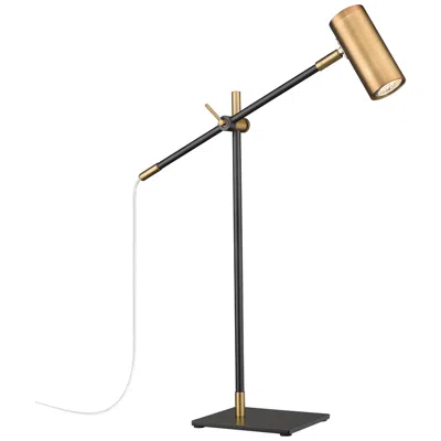 Z-lite Calumet By  Matte Black + Olde Brass 1 Light Table Lamp