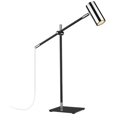 Z-lite Calumet By  Matte Black + Polished Nickel 1 Light Table Lamp