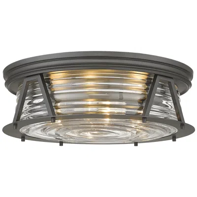 Z-lite Cape Harbor By  Bronze 4 Light Flush Mount