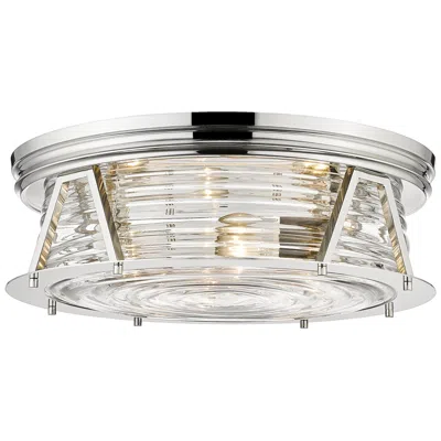 Z-lite Cape Harbor By  Polished Nickel 4 Light Flush Mount