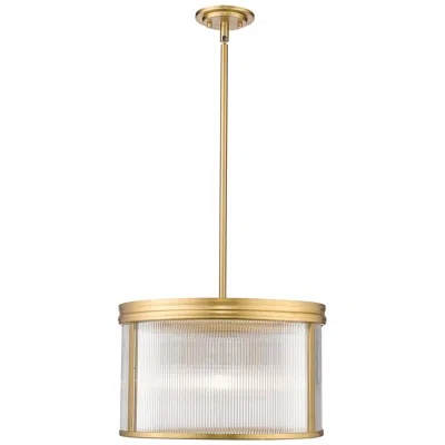 Z-lite Carnaby 18 1/4" Wide Modern Gold Drum Pendant Light