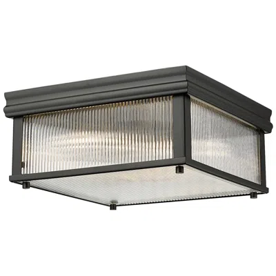 Z-lite Carnaby By  Matte Black 4 Light Flush Mount