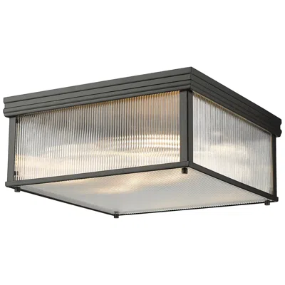 Z-lite Carnaby By  Matte Black 4 Light Flush Mount