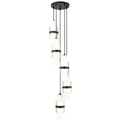 Z-lite Cayden 12" Wide Matte Black Multi-light Mini Pendant