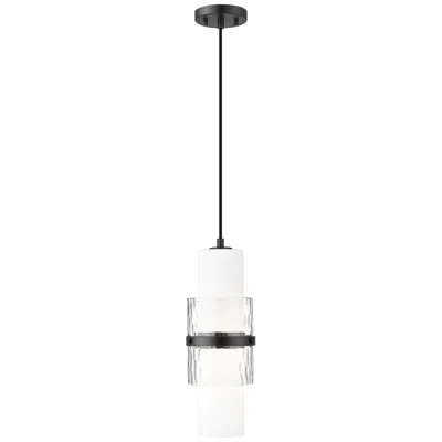 Z-lite Cayden 6 1/2" Wide Matte Black Cylinder Mini Pendant