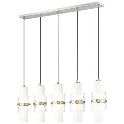 Z-lite Cayden By  Brushed Nickel 5 Light Linear Chandelier
