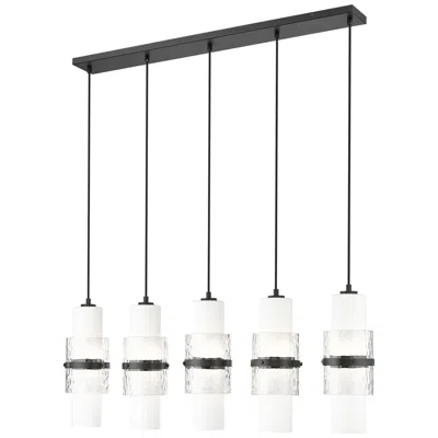 Z-lite Cayden By  Matte Black 5 Light Linear Chandelier