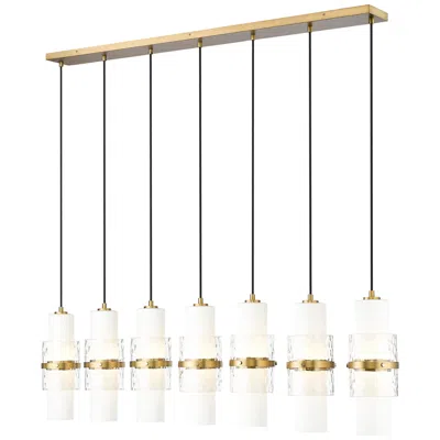 Z-lite Cayden By  Modern Gold 7 Light Linear Chandelier